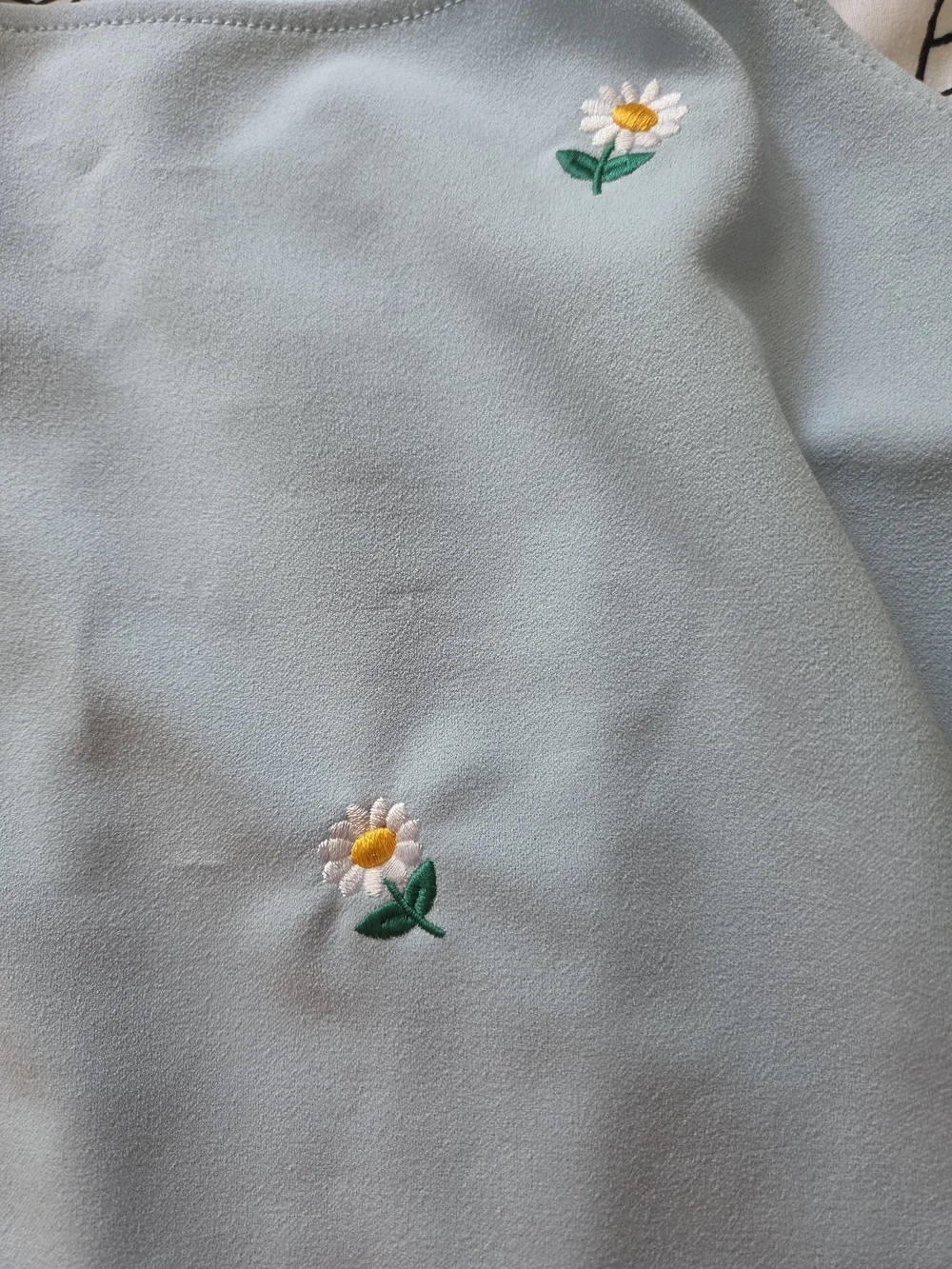 Light Blue Daisy Appliqué Sundress for Girls